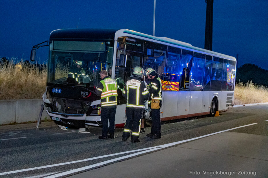 Busunfall in Gießen: Sieben Verletzte